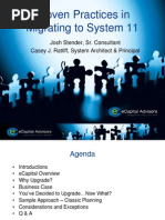 Proven Practices in Migrating To System 11 - March HUG Meeting