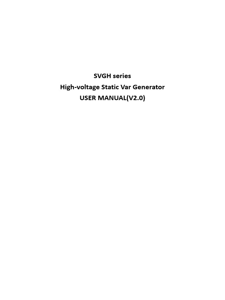 YDK-SVGH High-Voltage Generator Manual | PDF | High Voltage | Capacitor