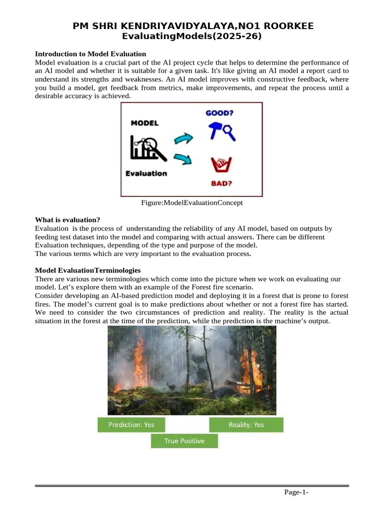 AI Model Evaluation Techniques Guide | PDF | Accuracy And Precision ...