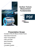 Surface Texture Measurement Fundamentals For Metrology Center Open House