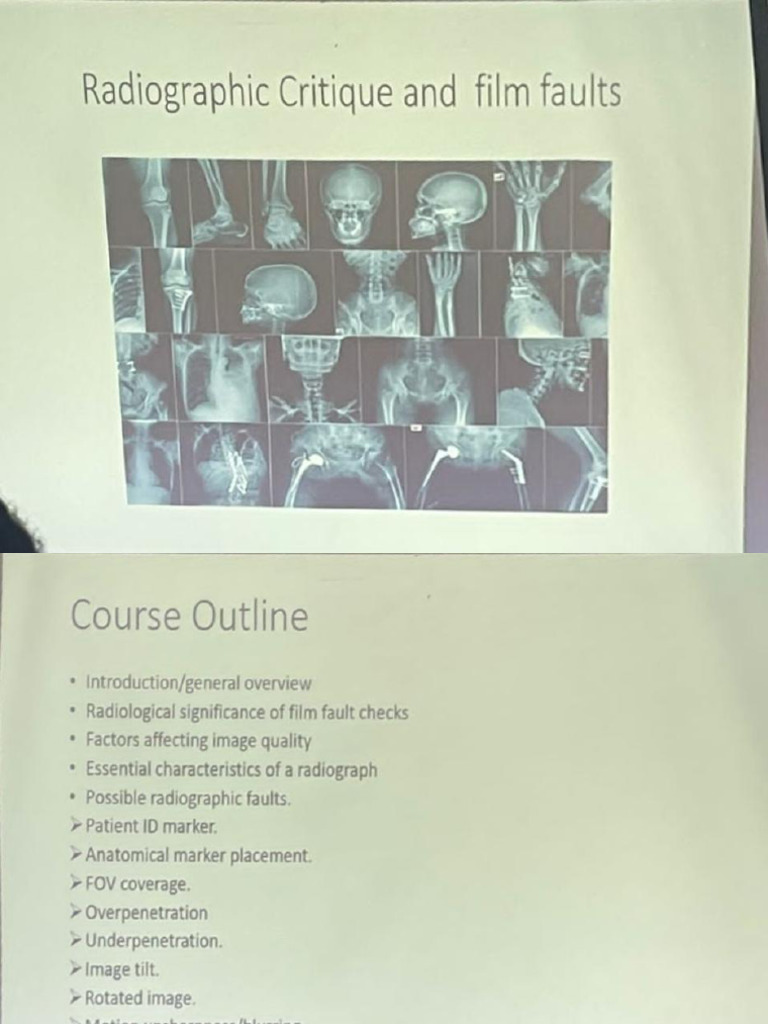 Radiographic Image Quality and Faults Guide | PDF | Radiography | Radiology
