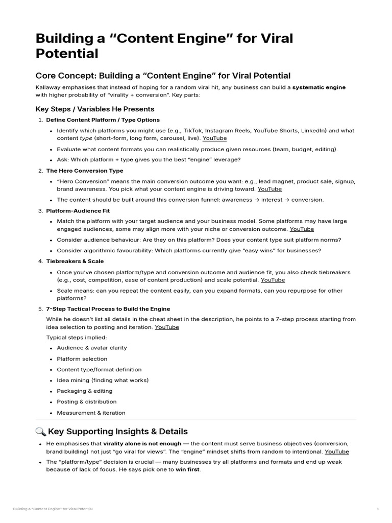 Build a Viral Content Engine | PDF