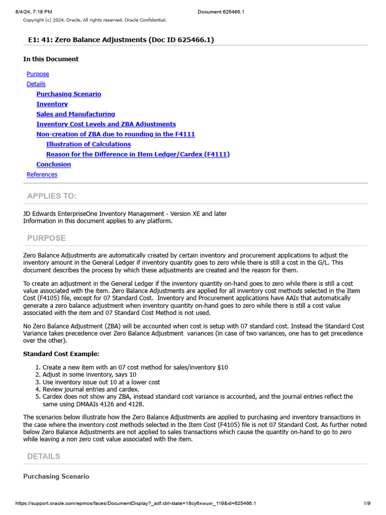 Understanding Zero Balance Adjustments | PDF | Debits And Credits ...