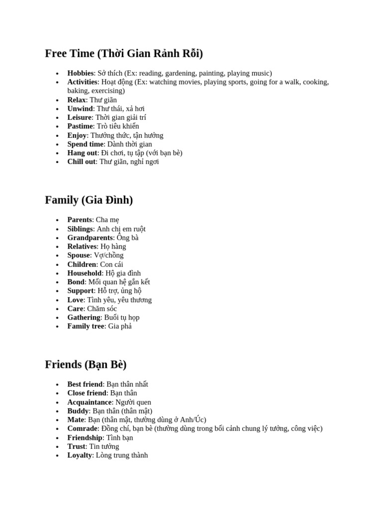 Free Time | PDF