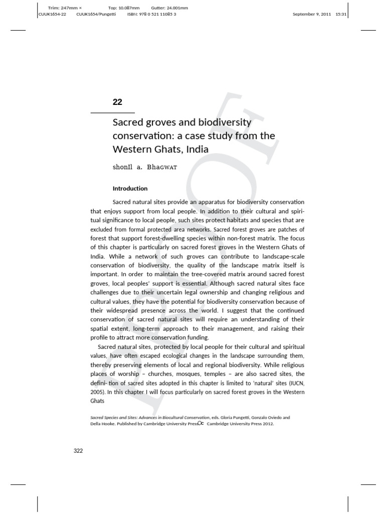 Sacred Groves and Biodiversity in India | PDF | Protected Area ...