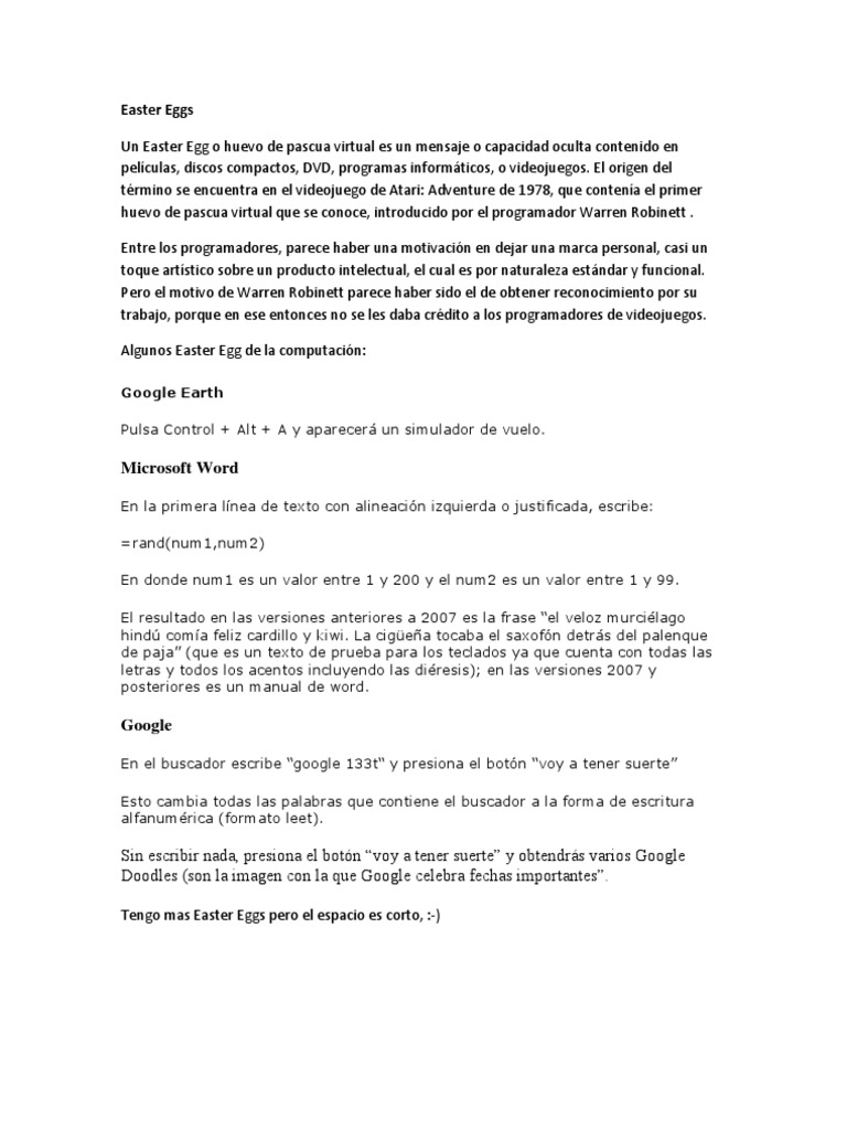Easter Egg | PDF | Informática | Software