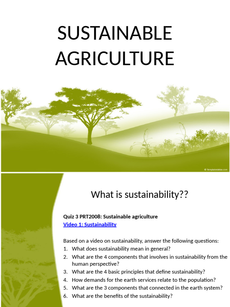 Understanding Sustainable Agriculture Practices | PDF | Intensive ...