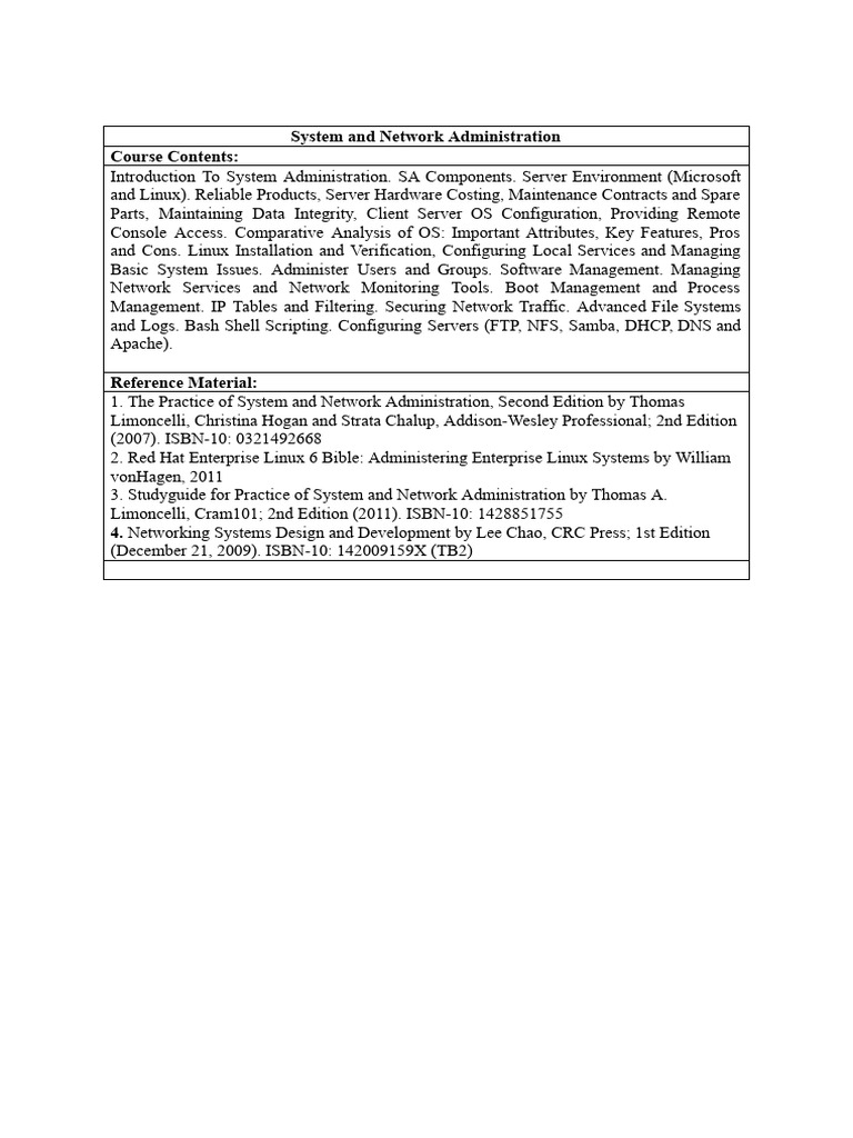 System and Network Administration Guide | PDF