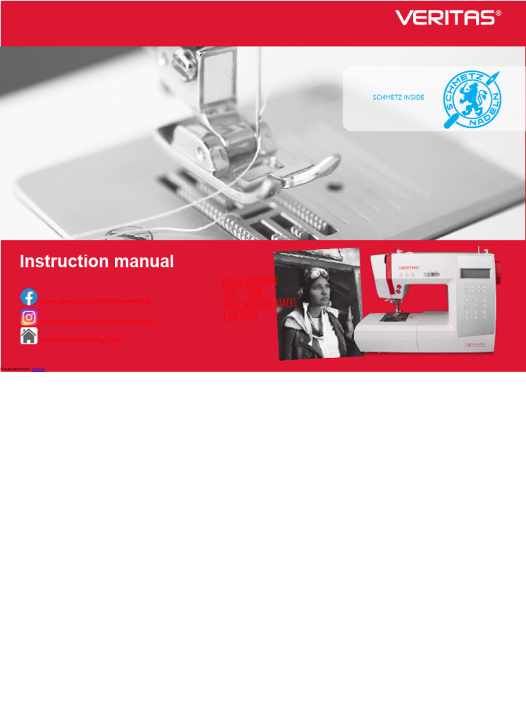 Veritas Sewing Computer User Manual | PDF | Sewing Machine
