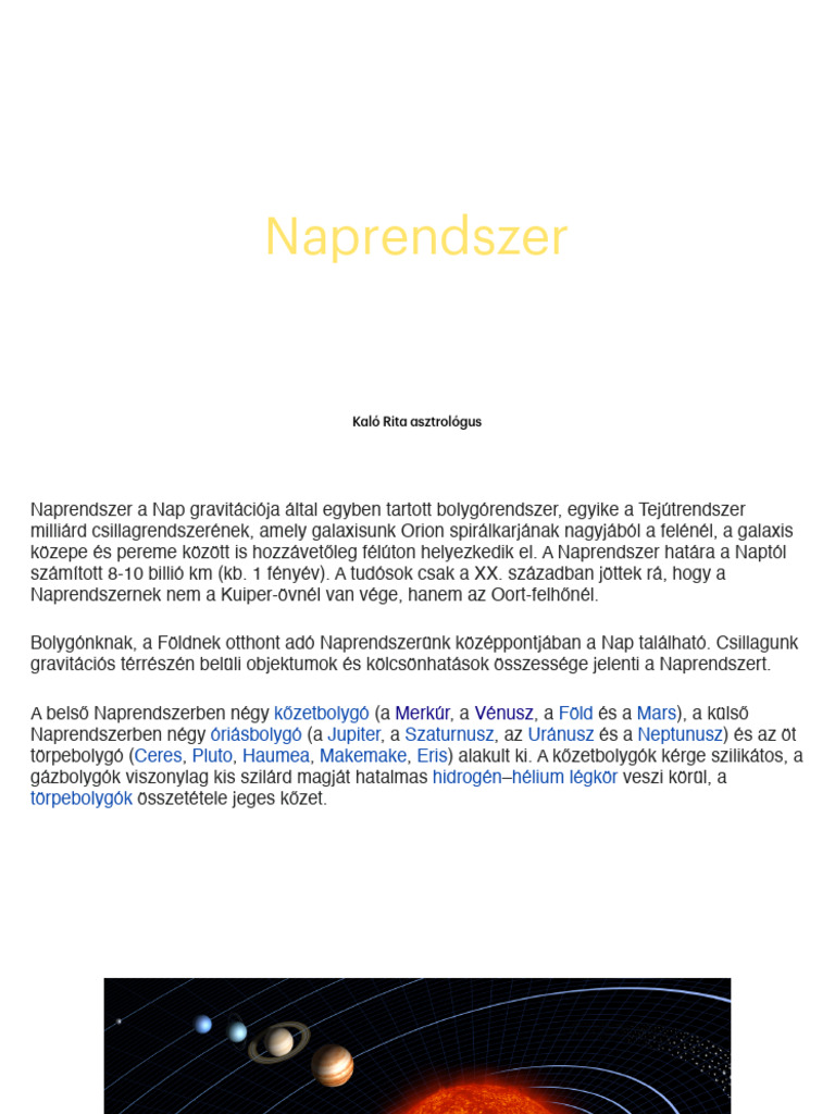 Naprendszer | PDF