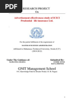 Download effectiveness of advertisement  on insurance company  by Sudhir Singh SN94149463 doc pdf