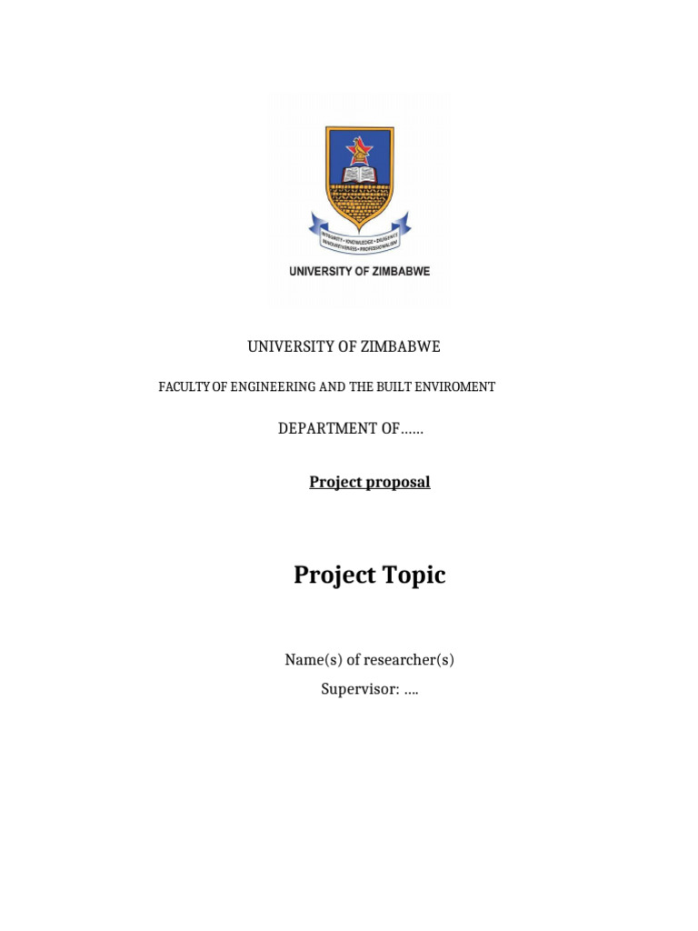 UZ Engineering Project Proposal Guide | PDF | Methodology