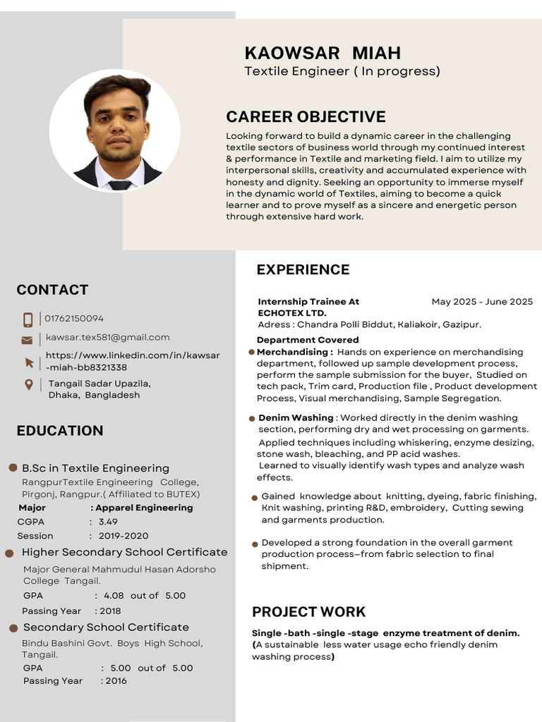 White and Beige Minimalist Graphic Designer Professional CV Resume ...