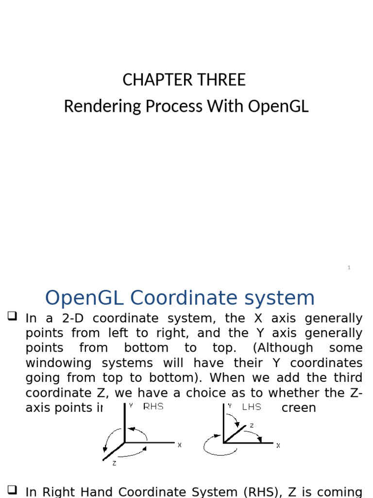 OpenGL Rendering Process Explained | PDF | Line (Geometry) | Geometry