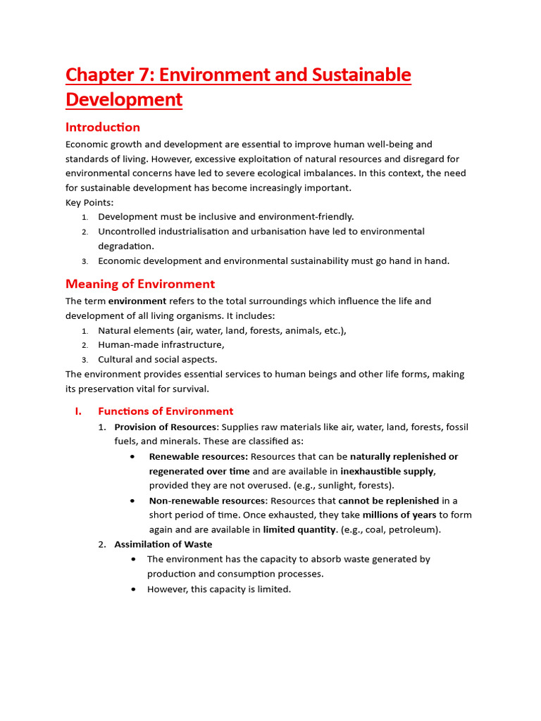 Sustainable Development and Environment | PDF | Greenhouse Gas ...