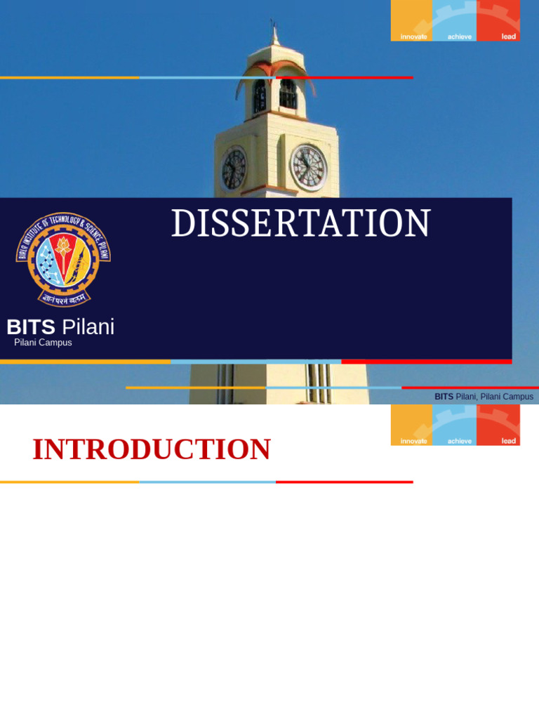 BITS Pilani Dissertation Overview | PDF