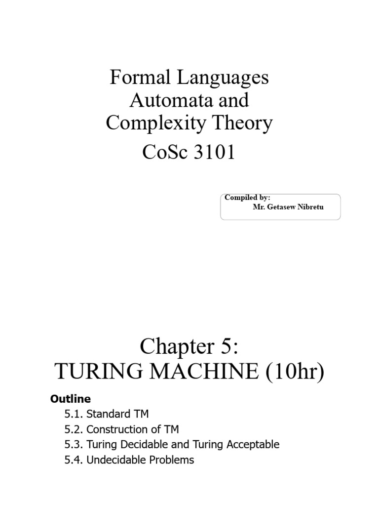 Turing Recognizable Languages Explained | PDF | Formalism (Deductive ...
