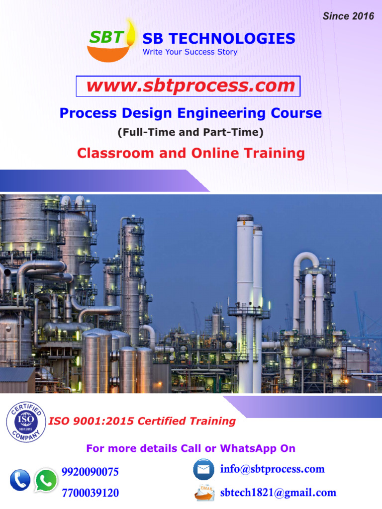 SBT Process Design Chem Engg Brochure | PDF