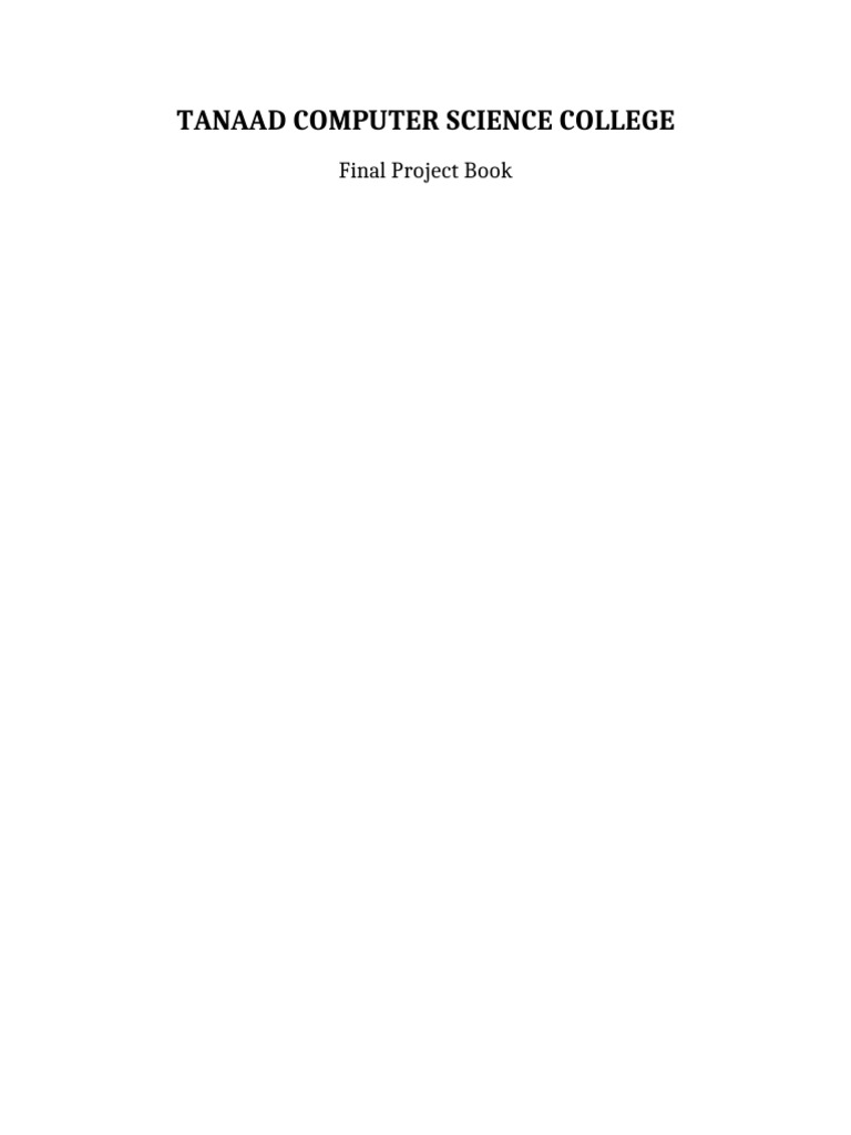 Tanaad Computer Science College Final Project Book | PDF | Internet ...