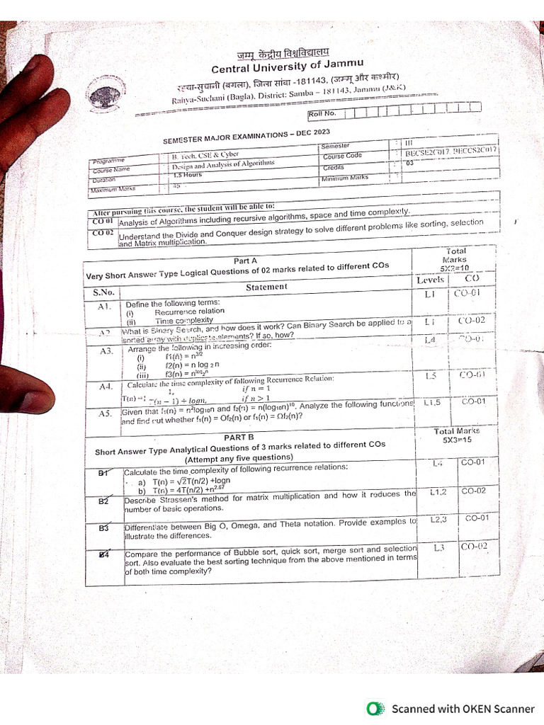 3rd Sem Pyqs | PDF