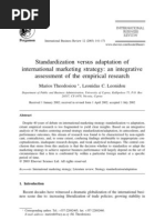 Standardization Versus Adaptation
