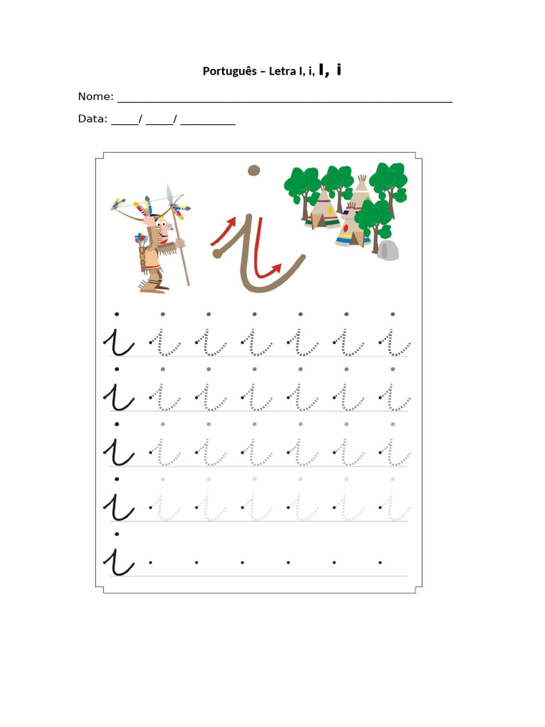 Atividades De Portugu s Letra I I PDF