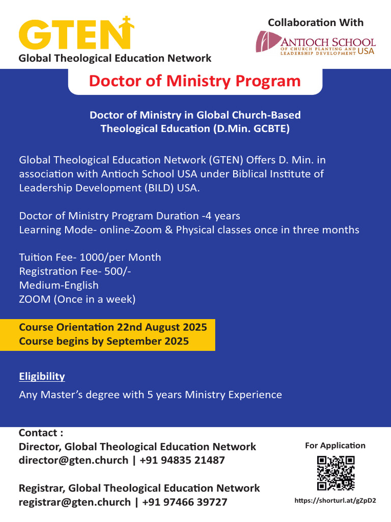 Doctor of Ministry Program Overview | PDF
