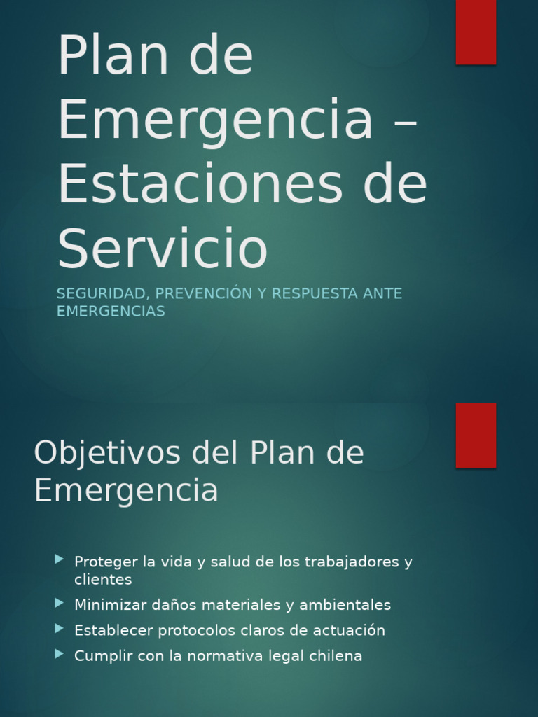 Plan de Emergencia para Estaciones de Servicio | PDF | La seguridad
