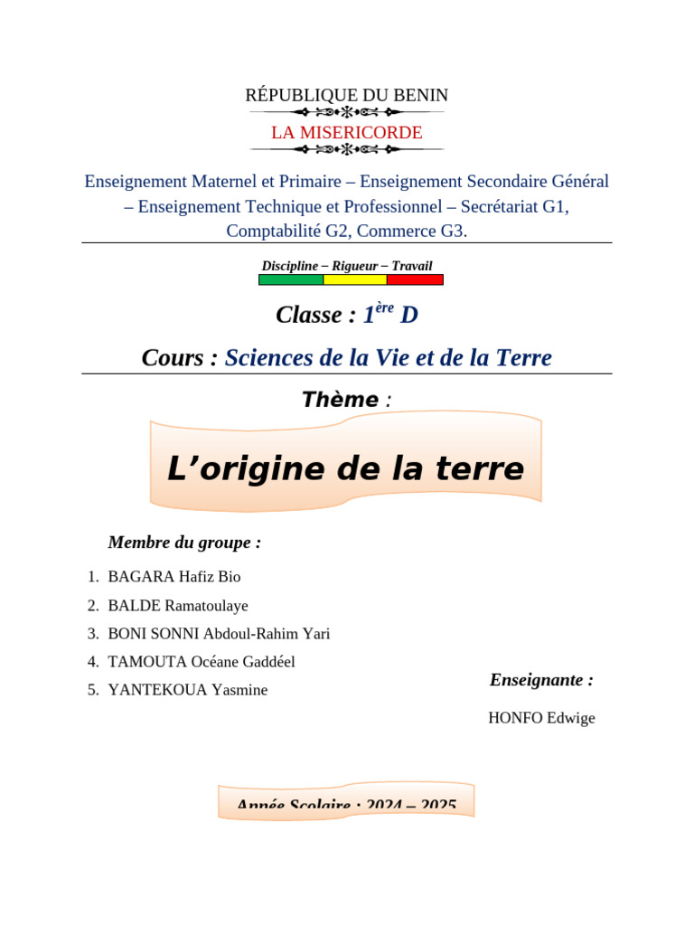 Origine et formation de la Terre | PDF | Terre | Planètes