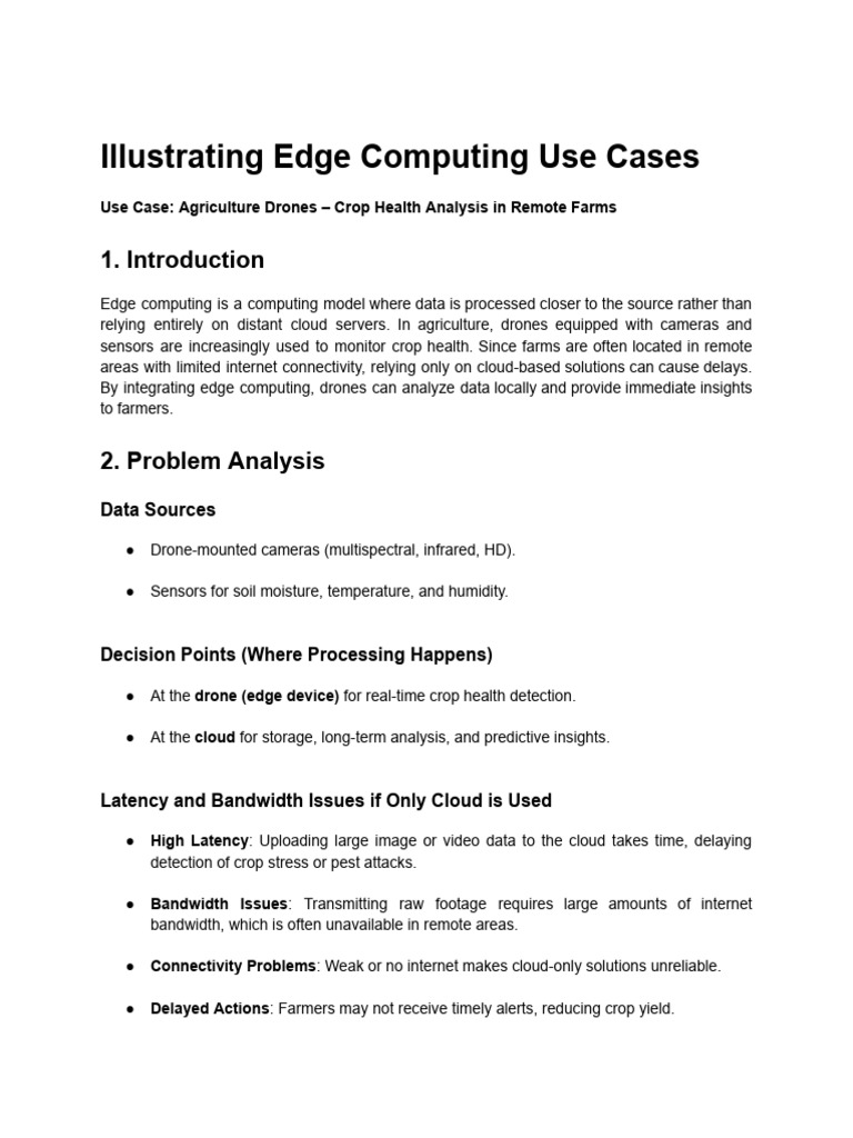 Edge Computing in Agriculture Drones | PDF | Cloud Computing | Agriculture