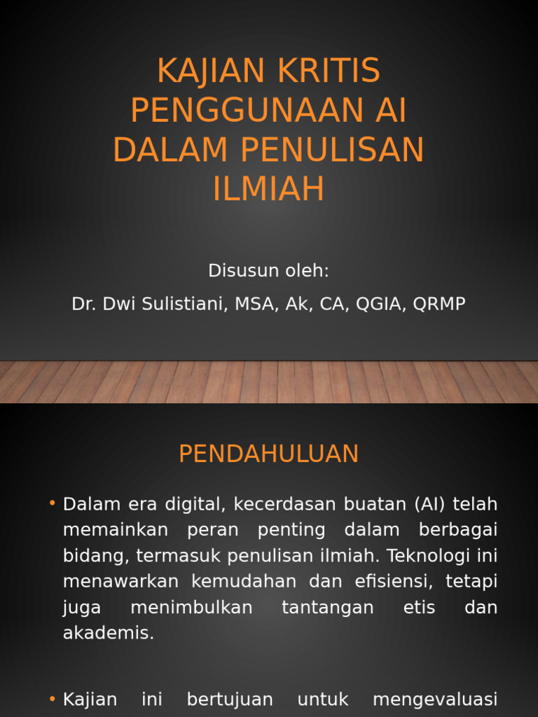 Manfaat dan Risiko AI dalam Penulisan Ilmiah | PDF
