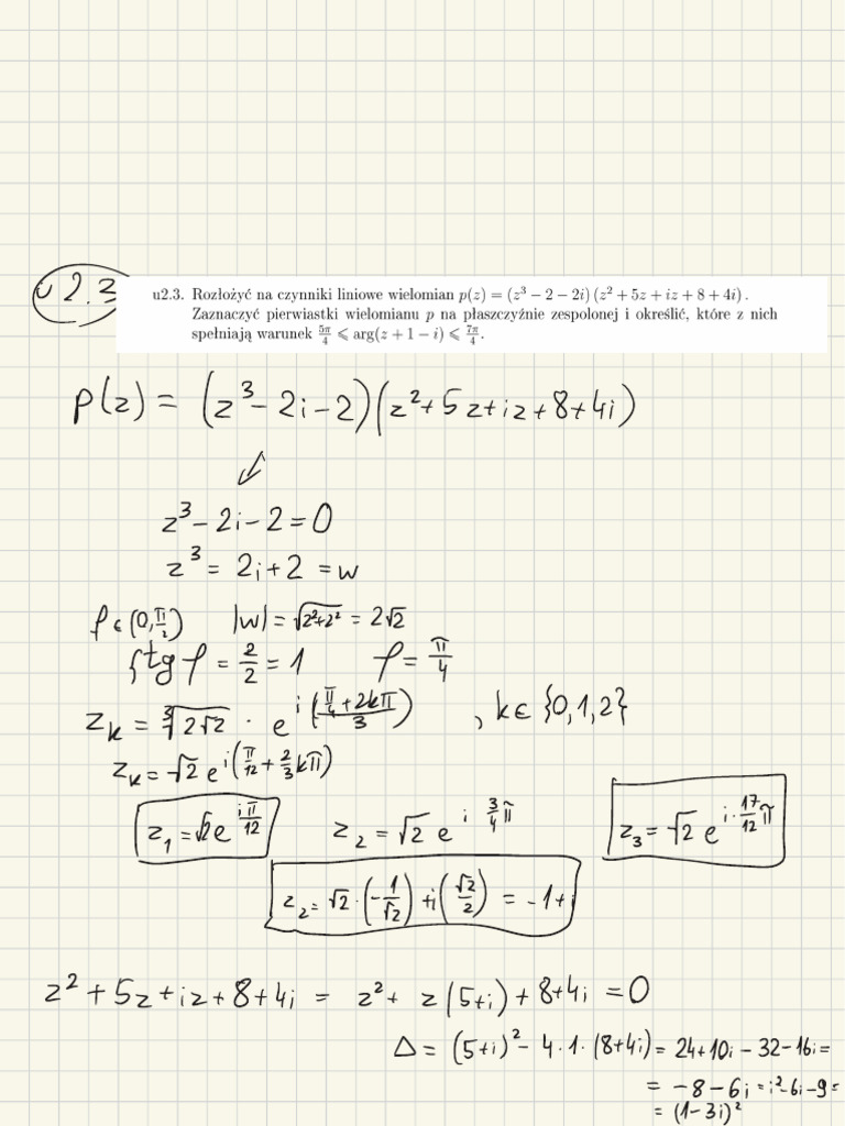 Complex Polynomial Equation Analysis | PDF