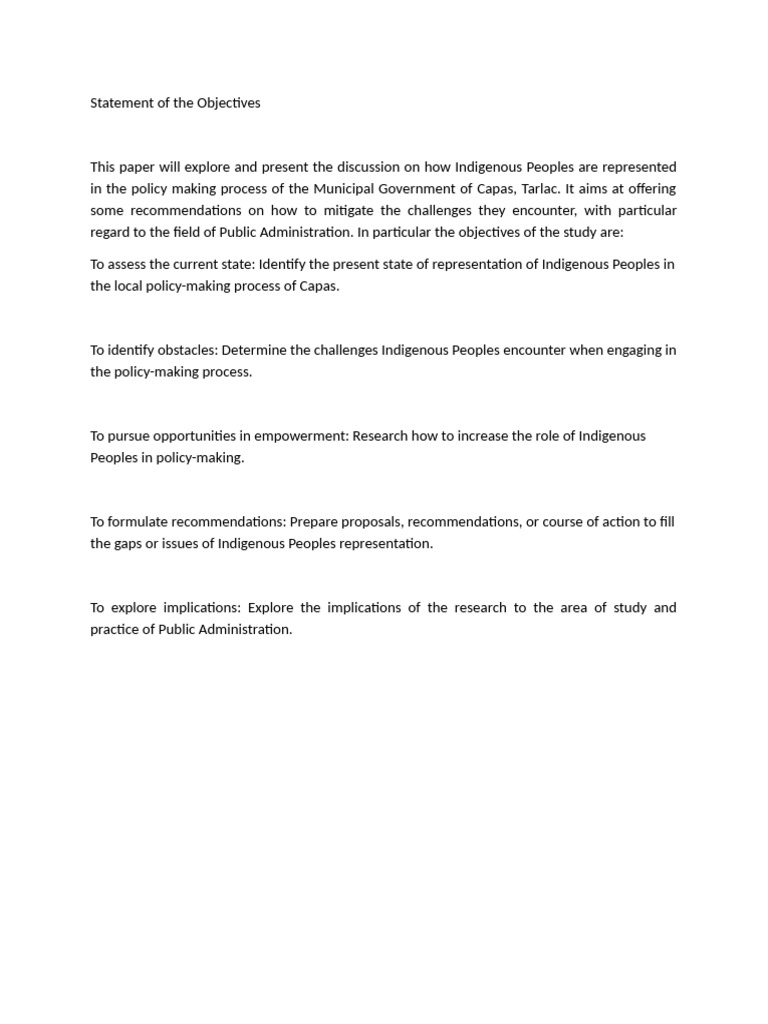 Indigenous Representation in Capas Policy | PDF