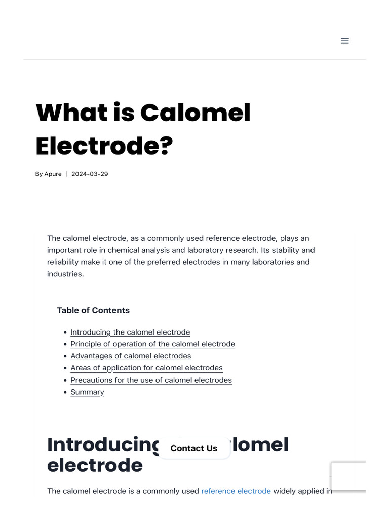 Understanding Calomel Electrodes | PDF | Ph | Electrochemistry