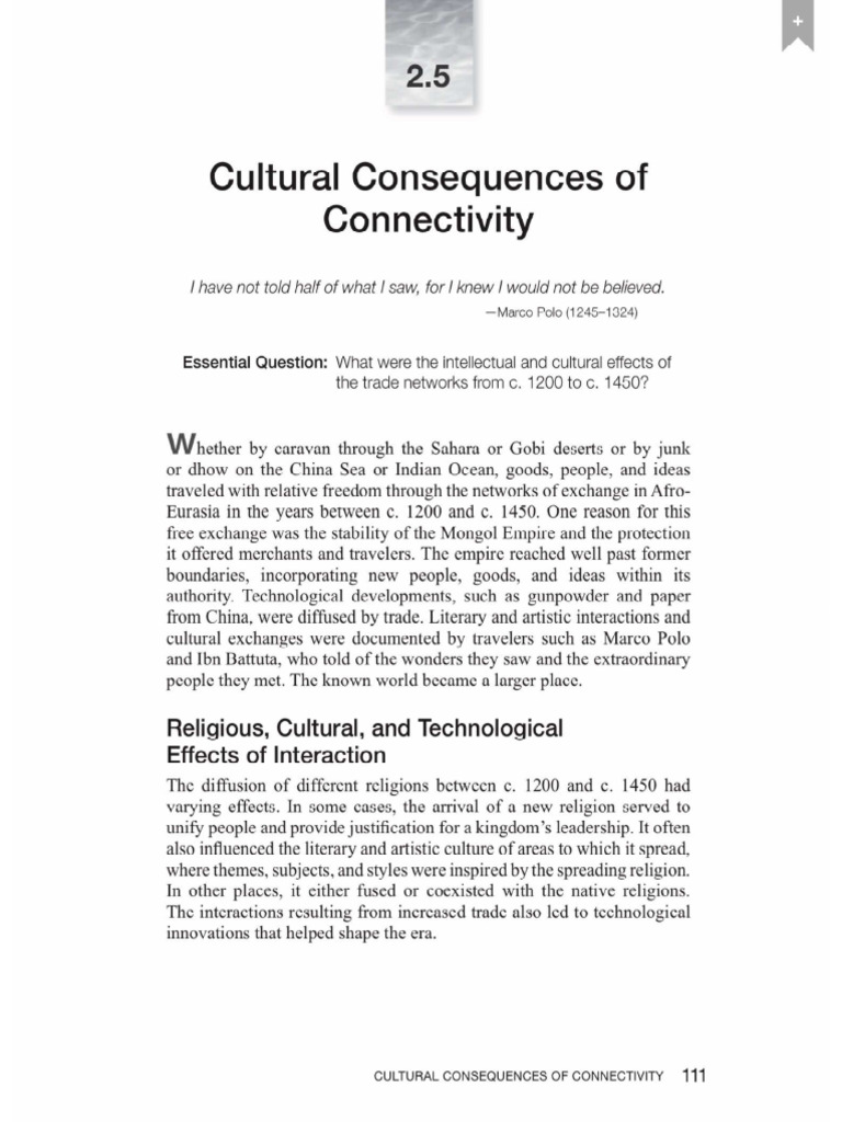 2.5 Reading Cultural Consequences of Connectivity | PDF