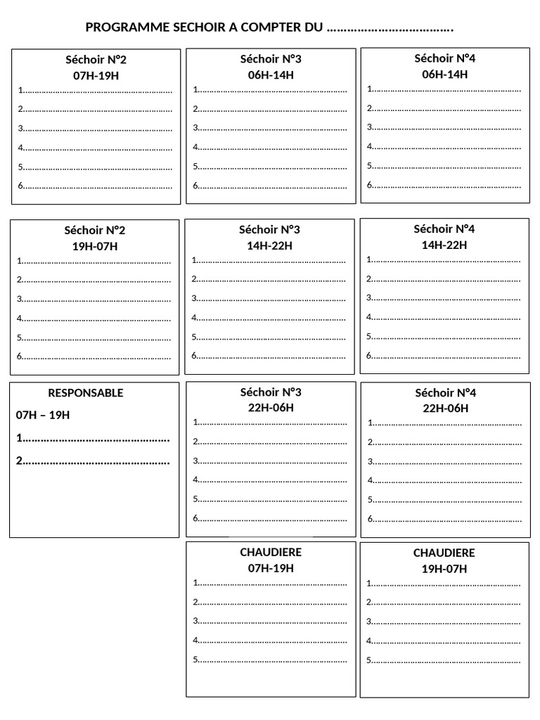 Programme Sechoir A Compter | PDF