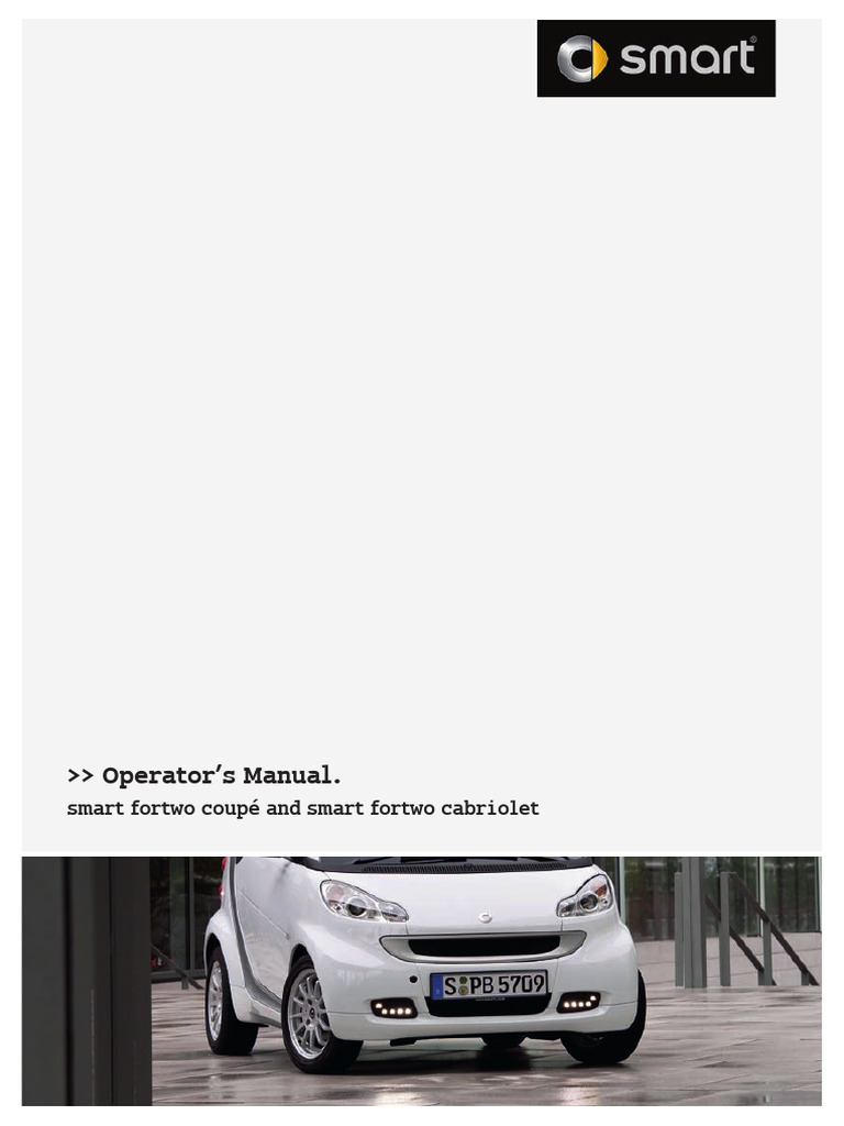 Smart Fortwo Operator's Manual Guide | PDF | Tire | Airbag