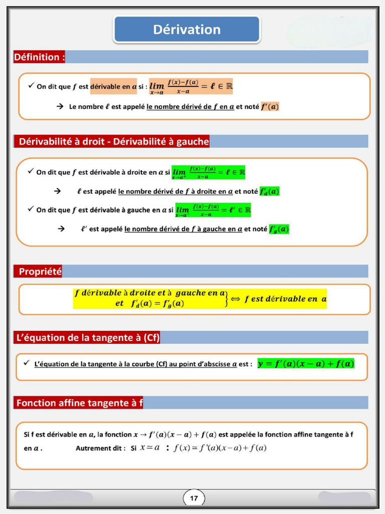 Résumé Maths BAC S | PDF