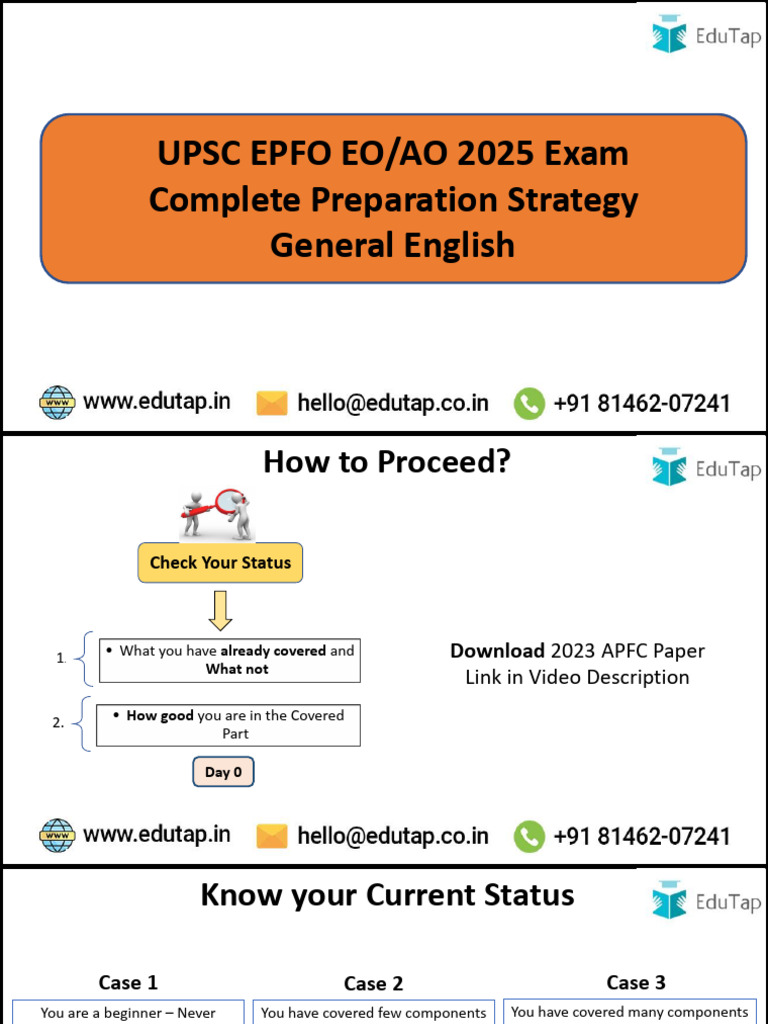 UPSC EPFO General English Study Plan | PDF | Subject (Grammar) | Verb