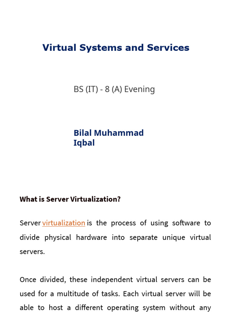 L3 Server Virtualization 19092025 013117pm | PDF | Virtualization ...