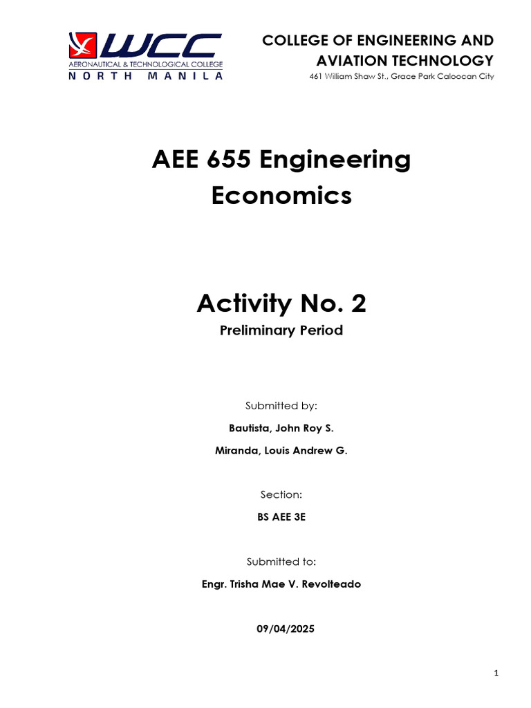 Copy of AEE 655 Prelim Activity 2 | PDF