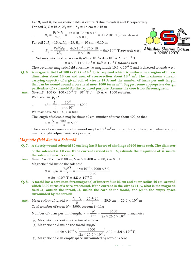 Magnetic Fields and Forces in Coils | PDF | Electron | Magnetic Field
