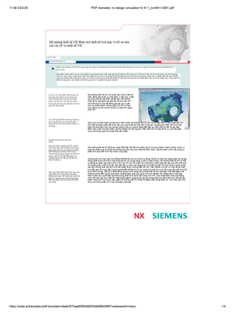 PDF Translate - NX Design Simulation Fs W 1 - tcm841-4361 | PDF