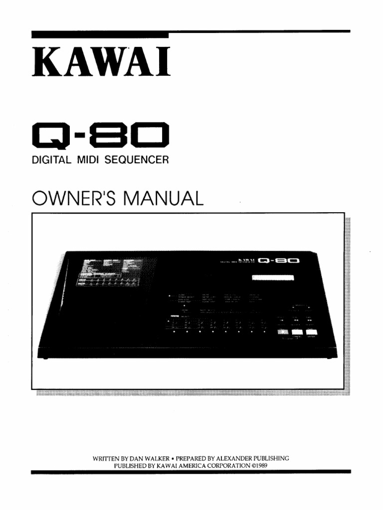 Kawai Q 80 MIDI Sequencer Manual | PDF