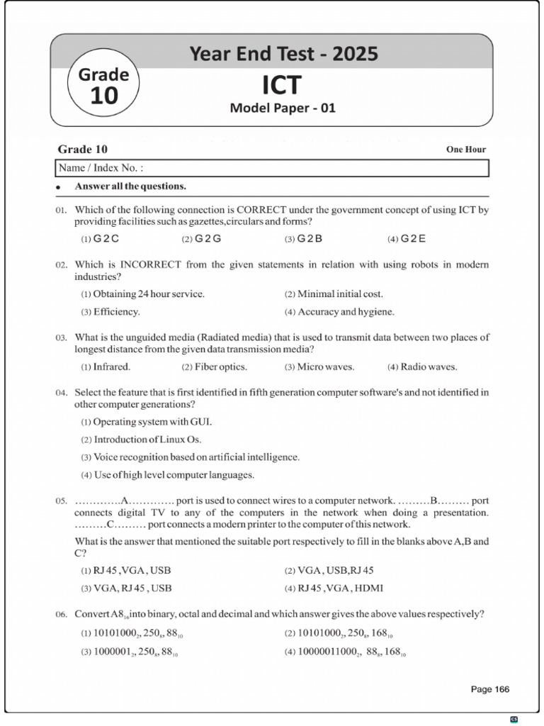 ict - model papers(1)_251101_203040 | PDF