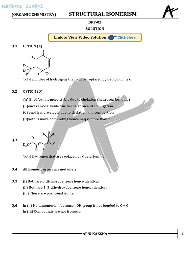 Structural Isomerism in Organic Chemistry | PDF