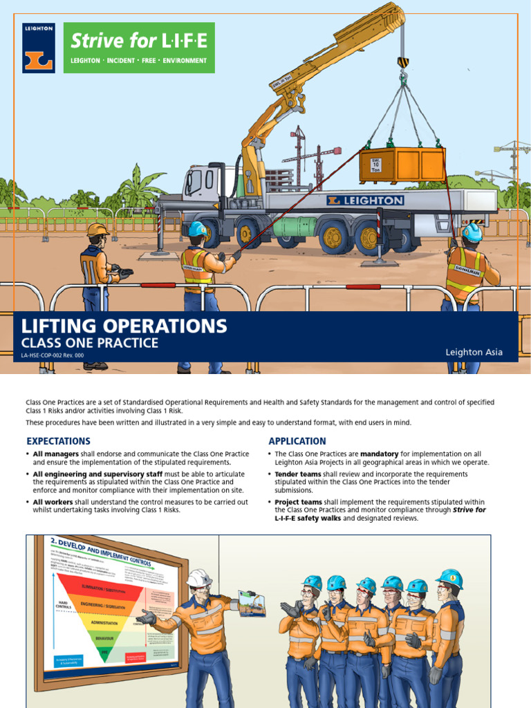 Class One Lifting Operations Safety Guide | PDF | Crane (Machine ...