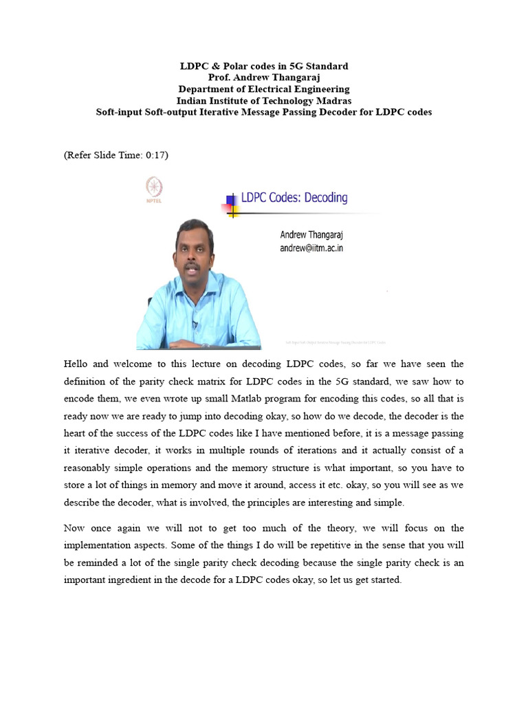 LDPC and Polar Codes in 5G Decoding | PDF | Low Density Parity Check ...