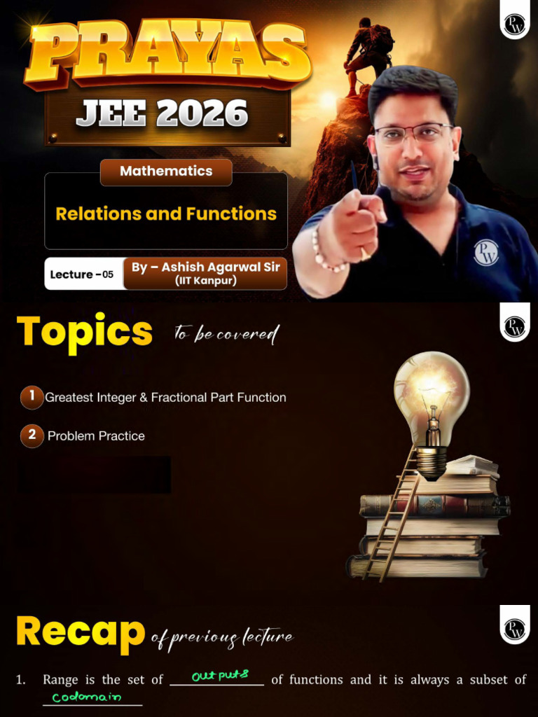 Relations and Functions 05 Class Notes | PDF