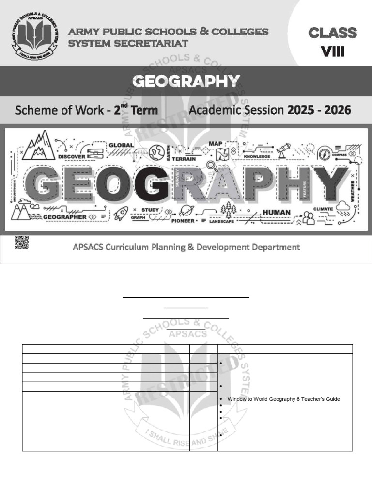 Geography Curriculum for Class VIII - Term 2 | PDF | Climate Change ...